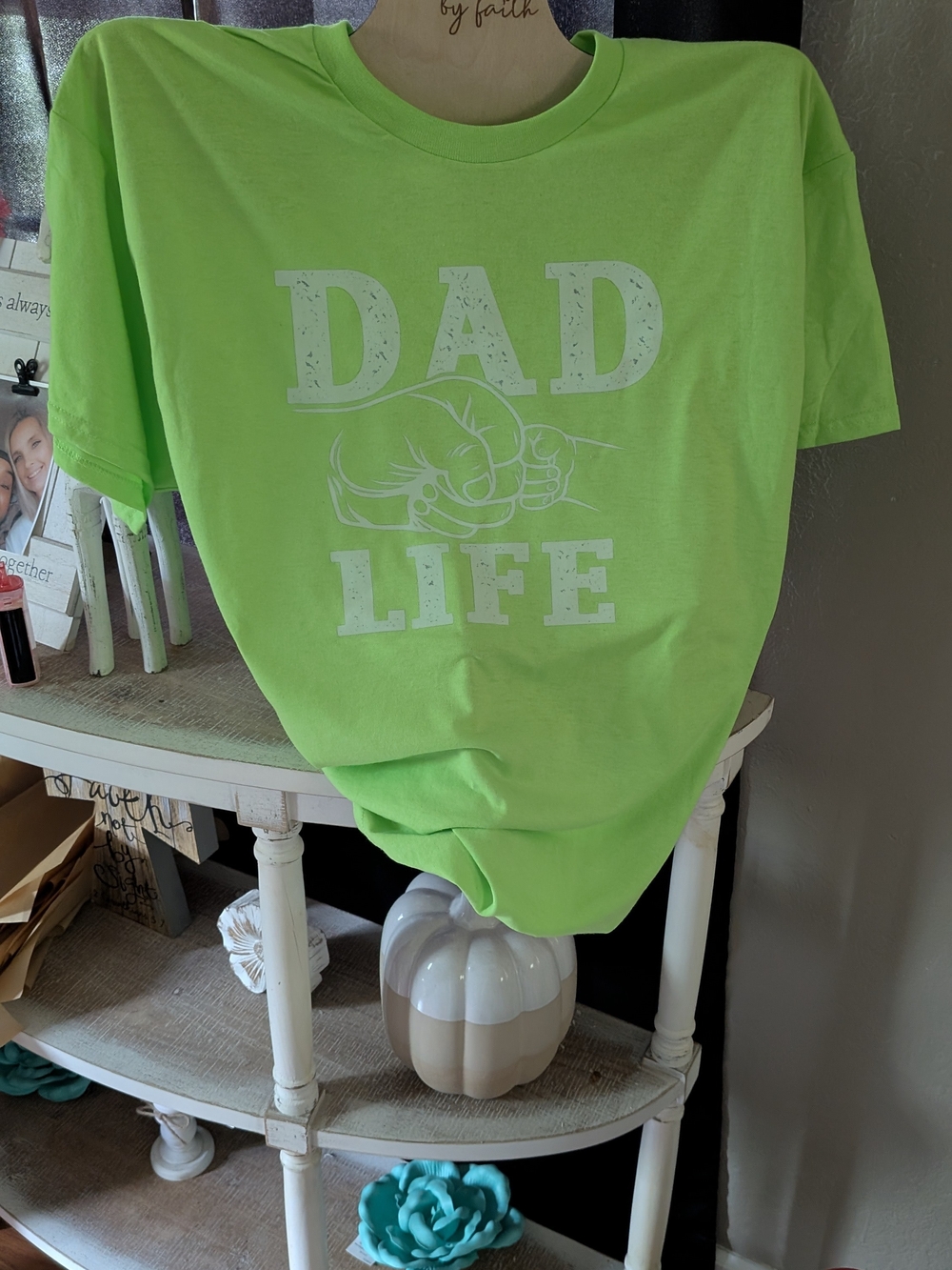 Gildan Neon Green "DAD LIFE" Short Sleeve Tee
